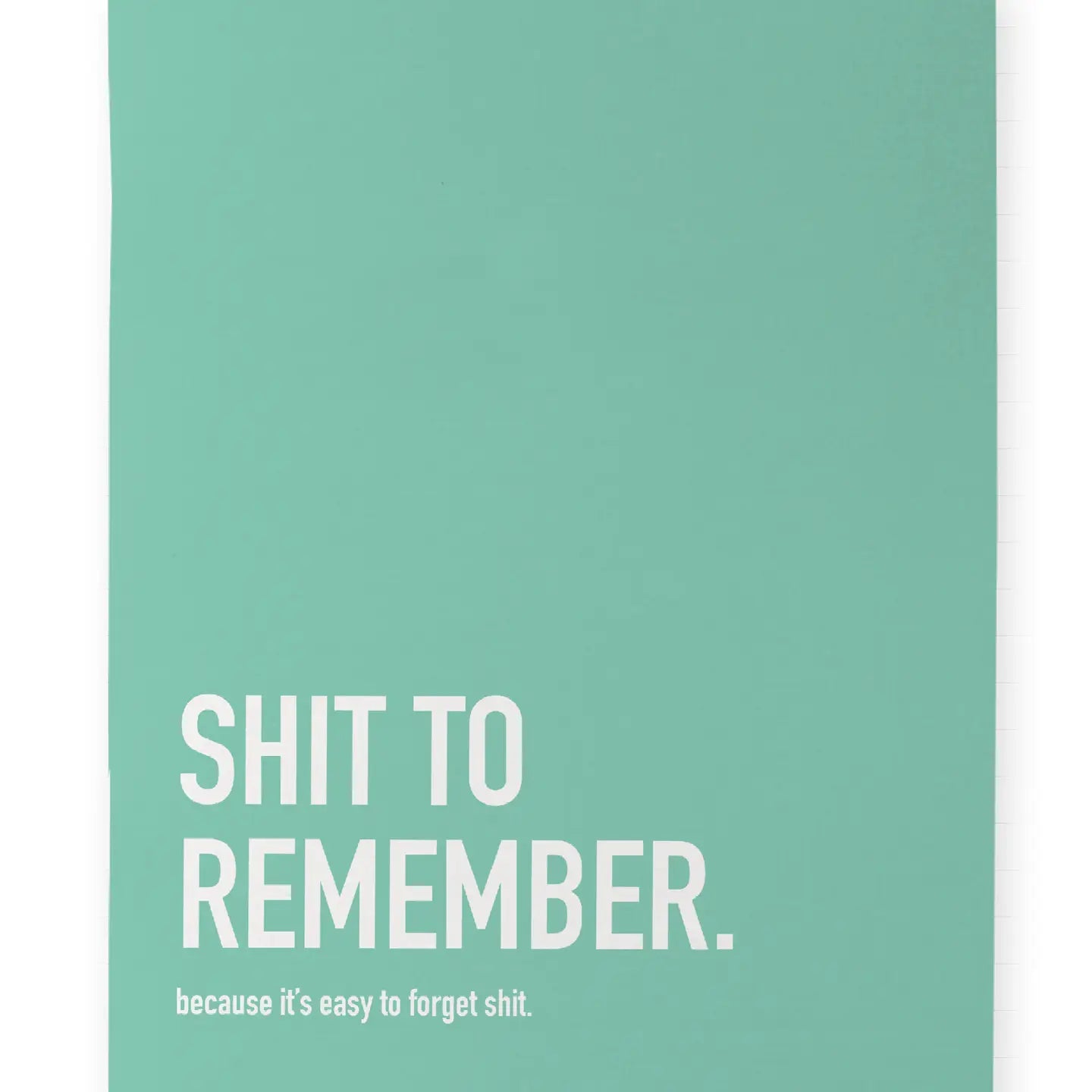 Shit To Remember Notebook